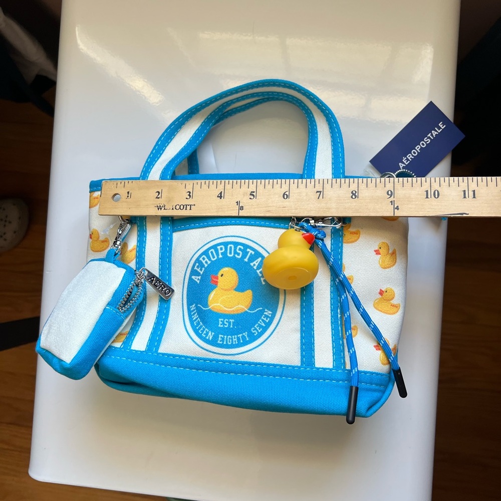 Viral Aeropostale Duck Print Mini Tote with Coin Purse - Picture 8 of 9